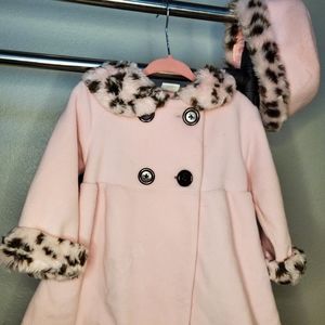 Plush pink coat